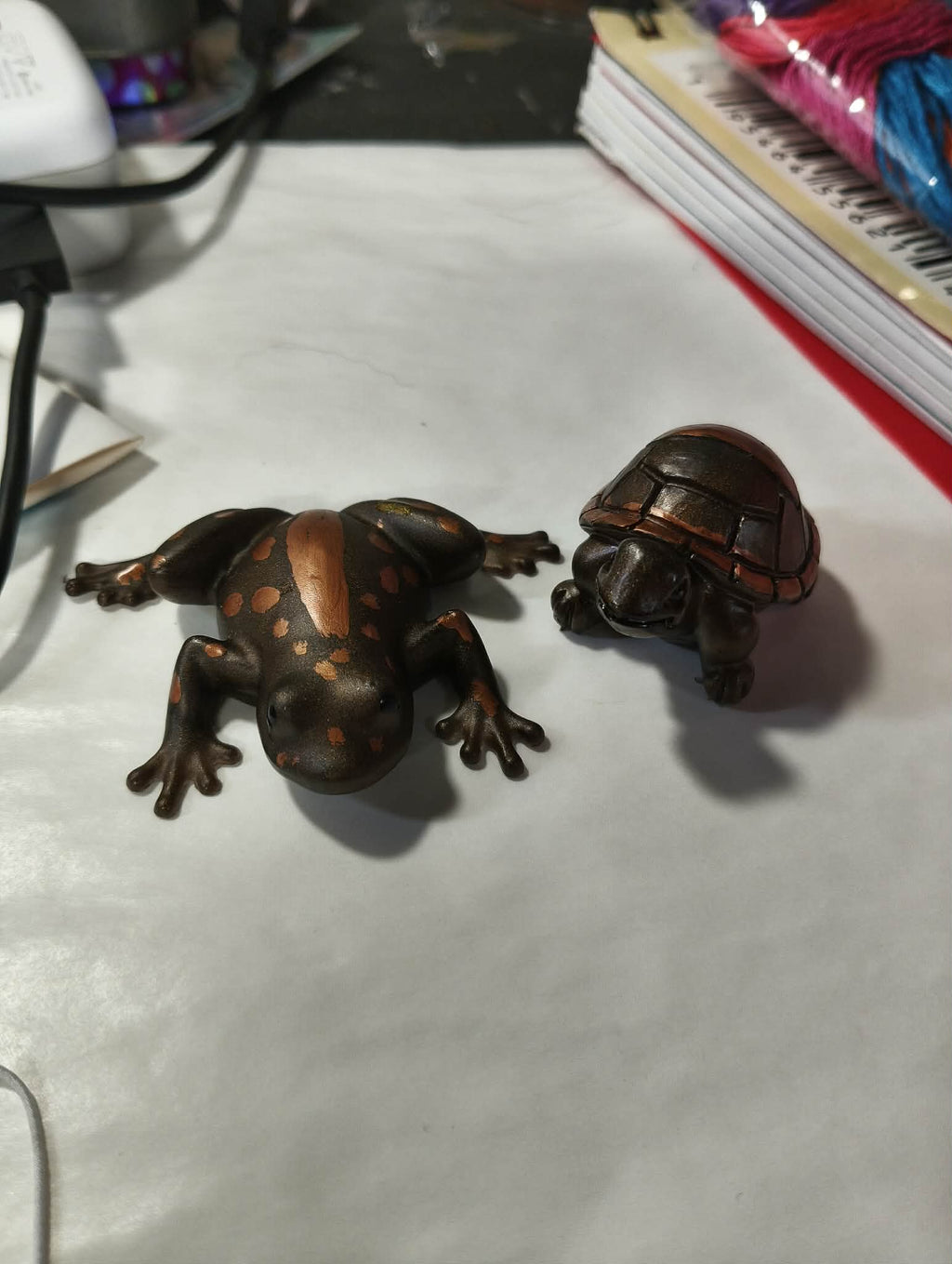 Rustic turtle an frog set of 2