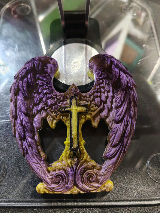 Cross with wings magnet