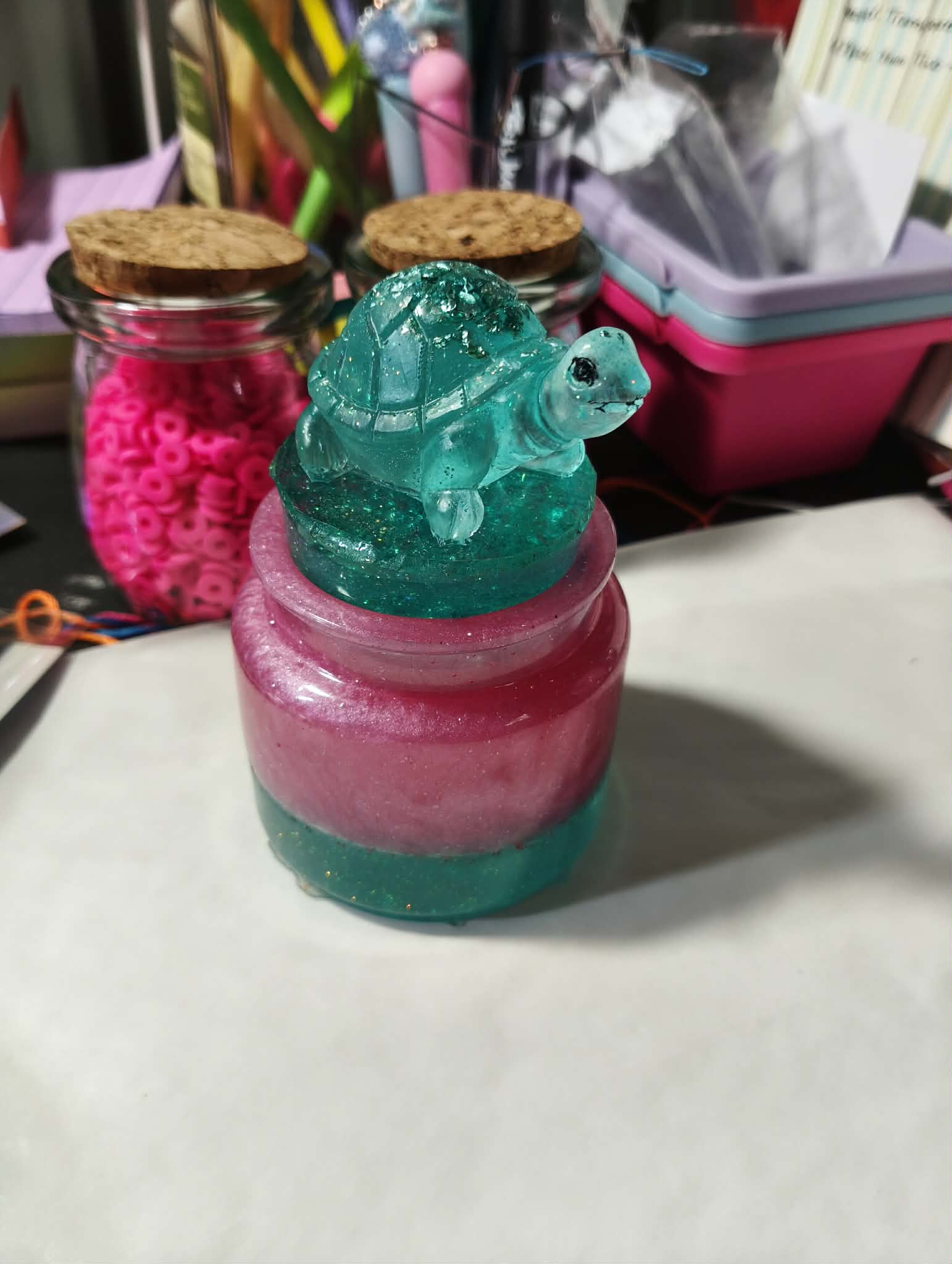 Turtle trinket jar